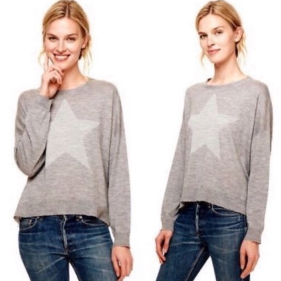 Sundry Gray Wool Cashmere Star Sweater Medium - Picture 1 of 8